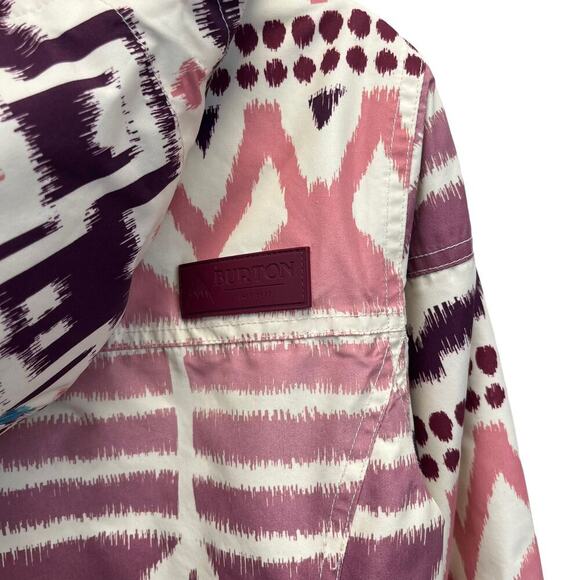 Burton Jacket Womens Small Pink Purple Blue Cream Ski Snowboard Da Nang Coat - Picture 10 of 13